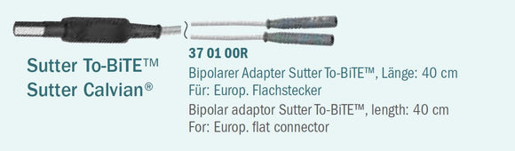 Bipolarer Adapter für Calvian Bipolare Zange, Länge: 40 cm Für: Europ. Flachstecker 370100R